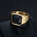 New Jewelry INS Simple Style Titanium Steel Men's Smooth Black Ring_ipsvogv.com