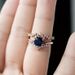 Sanjie's New Rose Gold Blue Diamond Simple And Fashionable Women's Wedding Ring_ipsvogv.com