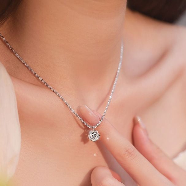 Sparkling Zircon Necklace Women, Niche Design, High-end Pendant, Exquisite Luxury Collarbone Chain, Gift For Girlfriend_ipsvogv.com