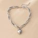 Cold Wind Jewelry, Hollowed Out Rough O-shaped Necklace, Exaggerated Love Pendant, Niche Accessory_ipsvogv.com