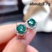 Cao Shi Live Broadcast Drainage Welfare Payment Imitating Maldives Blue Green Zircon Earrings Female_ipsvogv.com