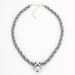 Jewelry pearl multi strand woven short necklace choker neck F1060_ipsvogv.com