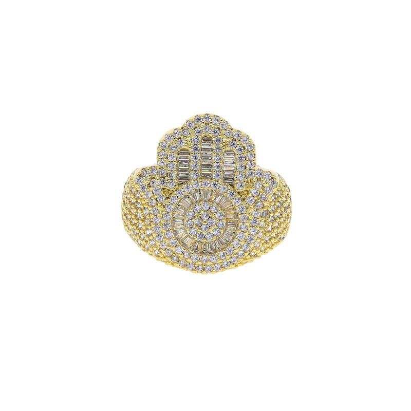 New Men's Hip Hop Ring Palm Zircon Ring Hip Hop Trendy Jewelry_ipsvogv.com