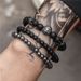 Jewelry Fashion Retro Black Frosted Bracelet Zircon Crown Diamond Ball Dice Lion Head Bead Bracelet Set_ipsvogv.com
