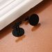 Hot selling metal stainless polished cufflinks titanium steel mirror round sleeve studs fashionable French men's shirt_ipsvogv.com