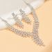 Ice Flower Diamond Necklace & Earrings Set - Hollow Design For Women, Luxury Wedding & Party Jewelry_ipsvogv.com