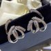 Cao Shi's Line Wrapped Earrings Have A Niche Design Sense, Fashionable Women's Trend, Zircon Inlaid Earrings, New Trend_ipsvogv.com