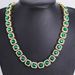 Men’s Jewelry Set Fashion Men's Square Glass 12mm Cuban Hand Necklace Rock Sugar Chain Hip Hop Style Trendy Men'sAlloy_ipsvogv.com
