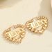 Statement Large Exaggerated High-end Feel DIY Letter Bamboo Knot Heart Earrings_ipsvogv.com