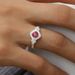 Sanjie's New Platinum Handmade Art Minimalist Colorful Zircon Jewelry Small Fresh Red Diamond Ring For Women_ipsvogv.com