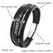 Stainless steel creative cross men's rose multi-layer woven bracelet_ipsvogv.com