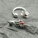 316L Spider lip ring horseshoe ring titanium steel niche piercing jewelry lip nail ear bone nail punk hot girl outer teeth_ipsvogv.com