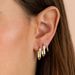 Unisex Real Gold Brass Electroplating Fashion Classic Simple Inlaid Zircon U Shaped Earrings For Women_ipsvogv.com