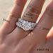Cao Shi Fashion Trend Bridal Engagement And Wedding Three Sets Of Rings Proposal Geometric Ring_ipsvogv.com