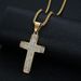 Nightclub Hip-Hop Personality Full Diamond New Cross Titanium Steel Gold-Plated Necklace Pendant For Men And Women_ipsvogv.com