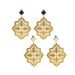 Women's Jewelry Hollow Flower Plate Earrings Retro Metal Earrings Exaggerated Artistic Fashionable White Shell Copper Electroplated Earrings_ipsvogv.com