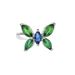 Japanese And Korean Light Luxury Style Niche Micro Inlay Colored Zircon Butterfly For Women's Instagram Trendy Opening_ipsvogv.com