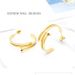 Unisex Creative irregular gold titanium steel earrings, anti allergic, non fading earrings, simple and fashionable temperament spiral earrings_ipsvogv.com