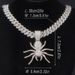 Trendy Full Diamond Necklace Hip-Hop Personality Versatile Unisex Alloy Spider Pendant_ipsvogv.com