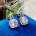 Cao Shi's new earrings Korean version simple round diamond Zircon Earrings net red ins style_ipsvogv.com