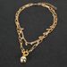 Fashion Jewelry Retro Alloy Ball Pendant Box Chain Double Layer Necklace For Women_ipsvogv.com