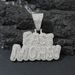 Diamond Studded FASTMONEY Spliced Letter Pendant Necklace, Trendy Hip-hop Style Rapper Outfit, Necklace Accessory_ipsvogv.com
