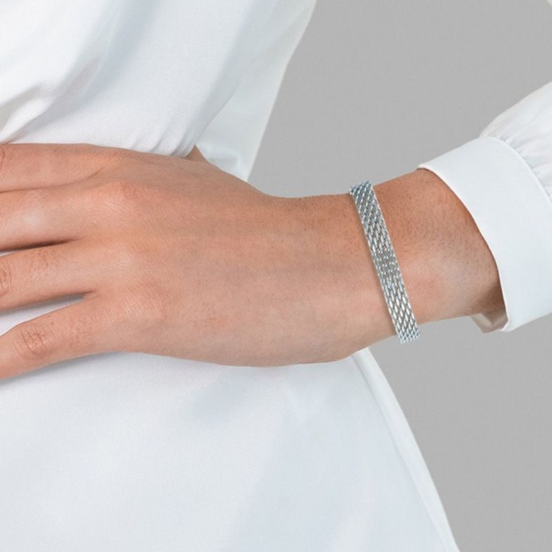 Trndy Mtal Coars Opn Titanium Stl Braclt Womn's Clavicl Waving Snak Bon Chain Jwlry Simpl And_ipsvogv.com