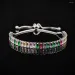 Strand 2024 Arrival Colorful 4mm Rose Gold Sier Color Tennis Bracelet Adjustable For Women Party Gift Jewelry Wholesale_ipsvogv.com
