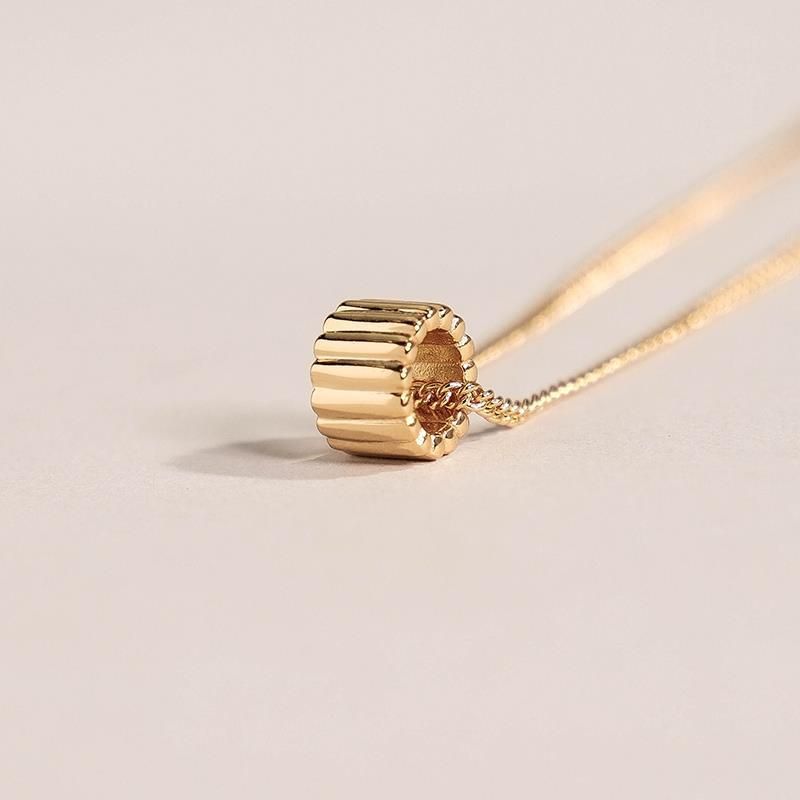 Perfect/simple Circle Small Waist Pass Through Necklace Female Silver Plated Niche Stacking Clavicle_ipsvogv.com