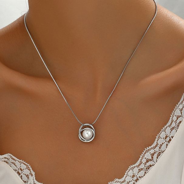 2024 new style women's necklace with personalized electroplated bead, niche long collarbone chain, versatile design_ipsvogv.com