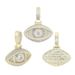 Men's Hip-Hop Cross Pendant Necklace With Zircon Stones, Cuban Chain, 51-60cm, Silver & Gold Men's Hip Hop Necklace_ipsvogv.com