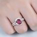 Sanjie Pigeon Blood Red Color Treasure Ring, Zircon Jewelry Female_ipsvogv.com