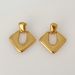 Real Gold Electroplated Titanium Steel Polished Diamond Retro Minimalist OOTD Earrings_ipsvogv.com