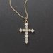 Unisex Jewelry Fashion hip hop style zircon cross pendant necklace for women copper plated with real gold full diamond hot selling jewelry_ipsvogv.com