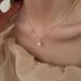 Light luxury small square shell necklace female summer design sense versatile simple clavicle chain ins cool wind accessories_ipsvogv.com