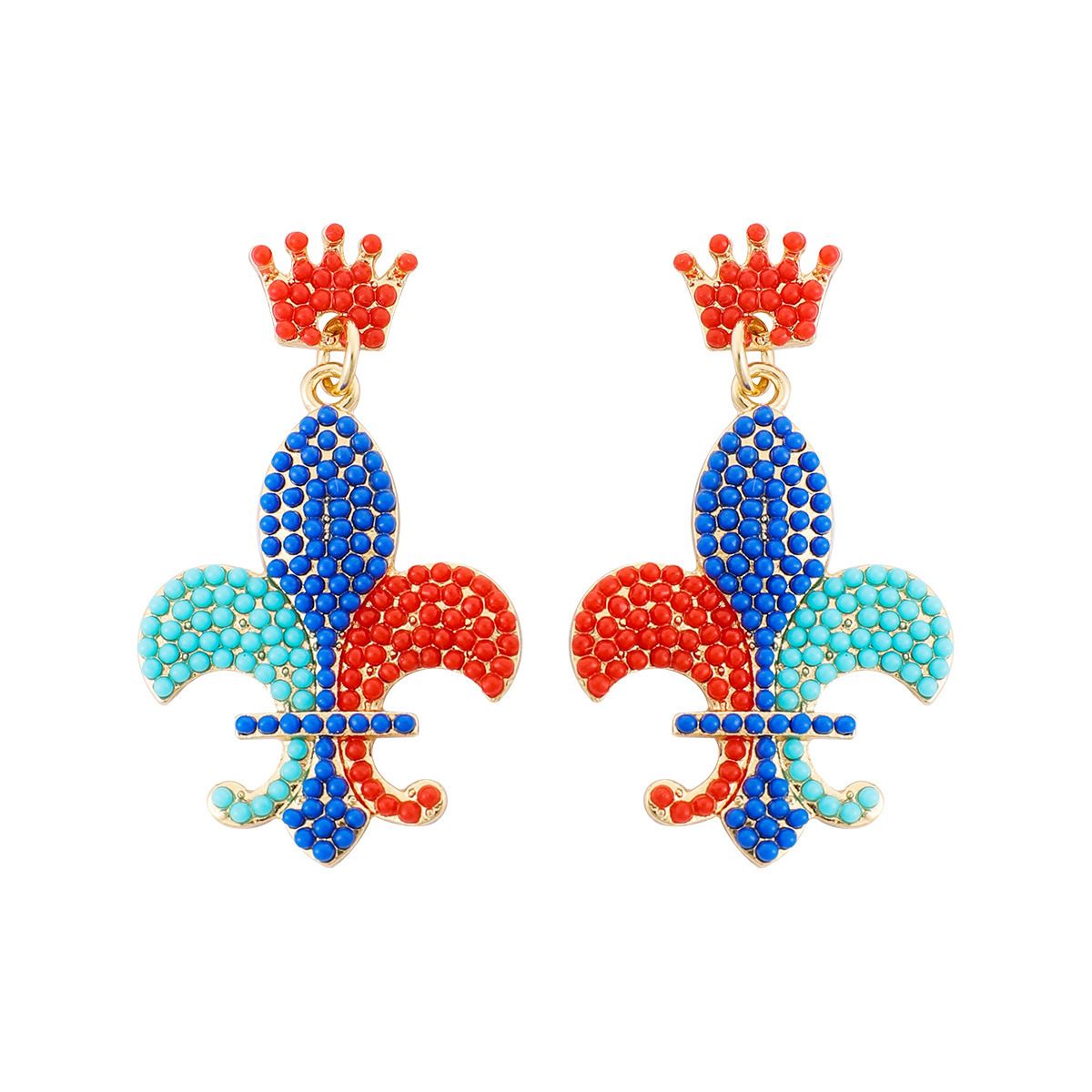Carnival element letter earrings clown hat earrings round earrings creative earrings_ipsvogv.com