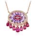 Light Luxury Exquisite Temperament Dream Catcher Colorful Water Drop Zircon Necklace Earrings Rose Gold Plated Female Jewelry_ipsvogv.com