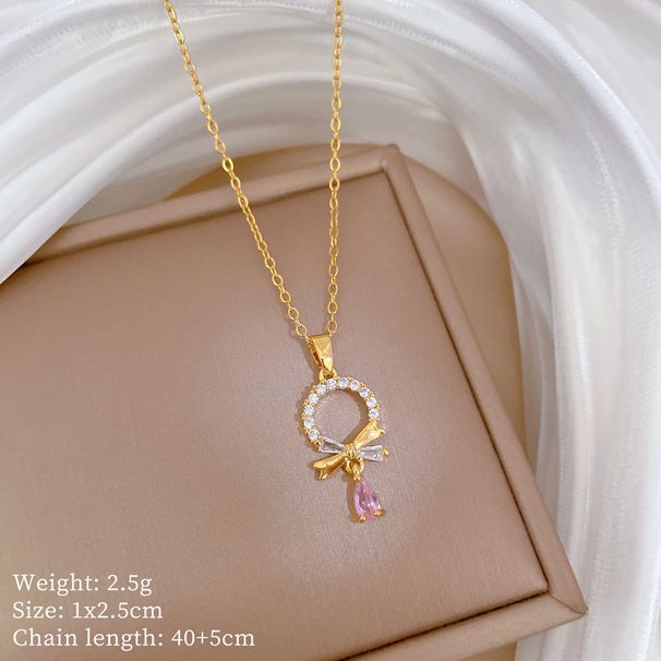 【 Titanium Steel 】 Necklace Earring Light Luxury Full Diamond Ring Water Drop Personalized Temperament Banquet Earrings_ipsvogv.com