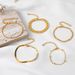 Fashionable Gold Thick And Fine Chain Bracelet Set With 5 New Handicrafts_ipsvogv.com