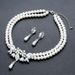 New Jewelry Set Pearl Necklace Earrings Bridal Wedding Evening Dress Accessories_ipsvogv.com