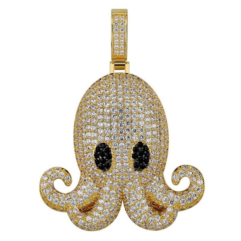 Full Dia Letter Hip Hop Pendant Copper Inlaid Zircon Trendy Men And Women Accessories_ipsvogv.com
