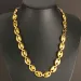 Wedding Jewelry Sets Coffee Bean Chain Necklace Bracelet For Men Women Gold Plated Stainless Steel Classic Casual_ipsvogv.com
