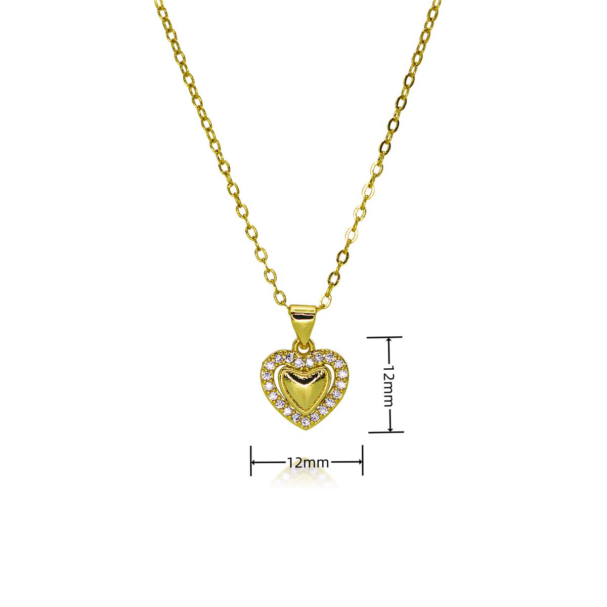 Hot Selling Love Micro Inlaid Zircon Simple Pendant Ins Style Light Luxury Love Fashion Temperament Versatile Necklace For Women_ipsvogv.com