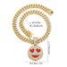 Halloween Full Diamond Smiley Face Pendant Cuban Necklace Hip Hop Personality Trendy Accessories_ipsvogv.com