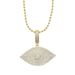 Women's Jewelry Eye-Shaped Zircon Pendant Necklace With Full Diamond Accents, Hip Hop Style Fashion Statement Full Diamond Trendy Jewelry_ipsvogv.com