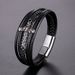 Stainless steel creative cross men's rose multi-layer woven bracelet_ipsvogv.com
