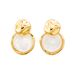 S925 Silver fashion inlaid white mother shell stud earrings female niche versatile electroplated gold plated light luxury earrings_ipsvogv.com