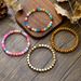 Bohemian Style Wooden Bead Bracelet Holiday Style Fashion Rainbow Color Soft Clay Bracelet DIY Beaded Bracelet Jewelry Female_ipsvogv.com
