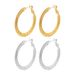 Women's Jewelry Gold Popular Exaggerated Round Braided Wheat Ear S925 Silver Needle Earrings Copper Plated K Gold Hip Hop Large Earrings_ipsvogv.com