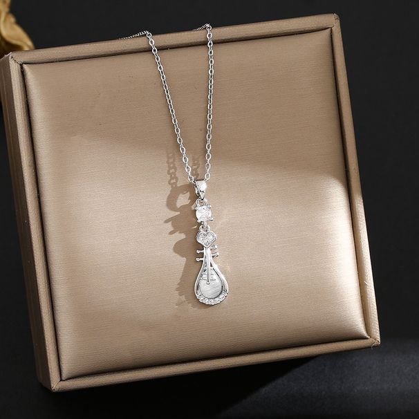 Small ad high-ed cat's eye stoe pipa titaium steel ecklace for wome, simple ad versatile mesh red collarboe_ipsvogv.com
